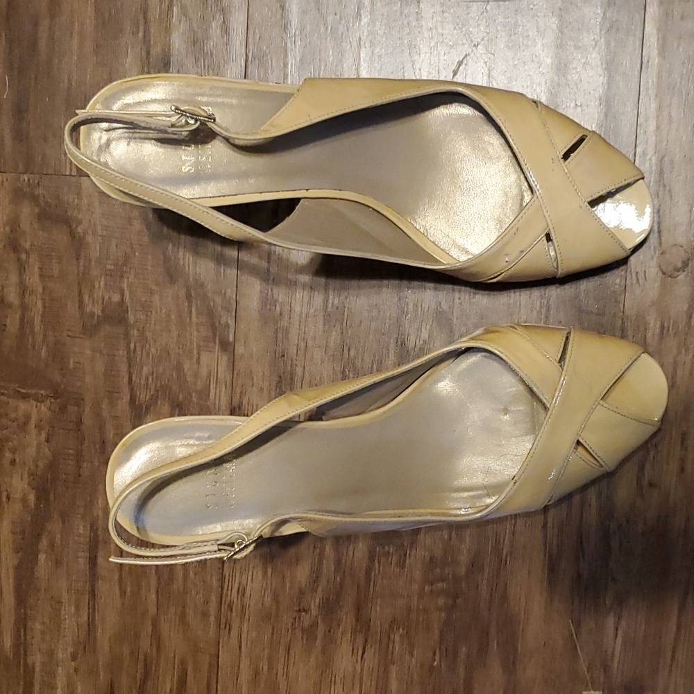 Stuart Weitzman Beige Slingback Heels